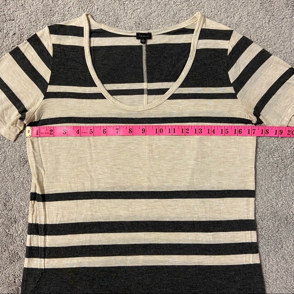 ARITZIA T. BABATON Scoop Neck Stripe Tee Size S - Picture 4 of 6